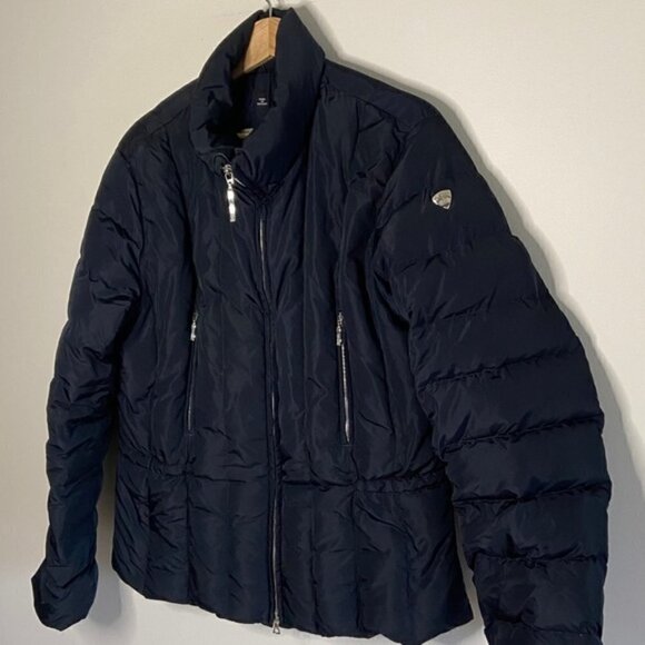 POST Card Navy goose down short puffer jacket - Picture 2 of 12